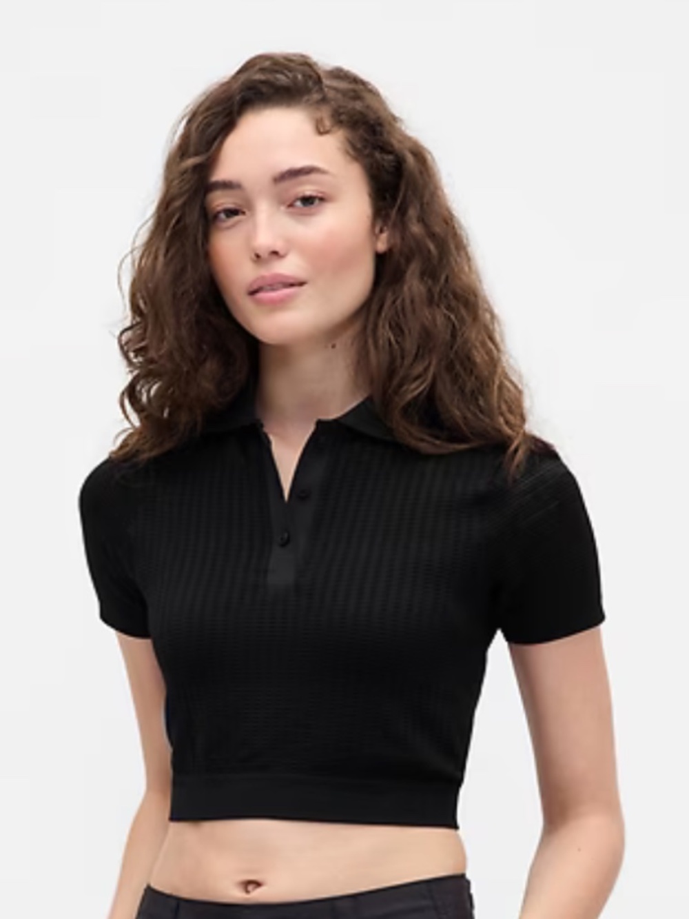 Gap × BÉIS Seamless Crop Polo Shirt